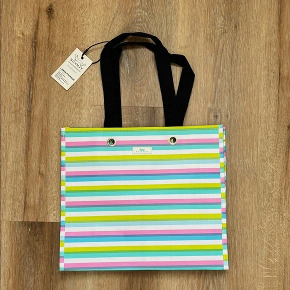 SCOUT Vibrant Striped NWT Large Package Gift Bag 13.5” W x 12” H x 6” D - Picture 3 of 16